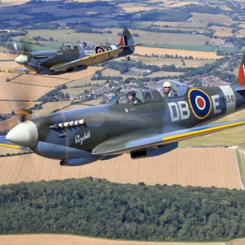 Fly in a Spitfire from Compton Abbas in Dorset